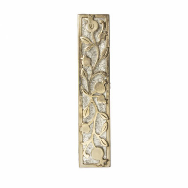 Two Tone Pomegranate Mezuzah with Scroll