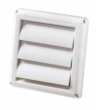 Wallcap Louver Plastic 4"
