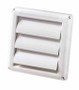 Wallcap Louver Plastic 4"