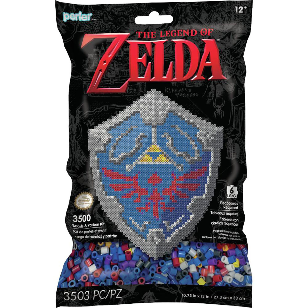 Perler Legend of Zelda Kit Shield Pattern Bag