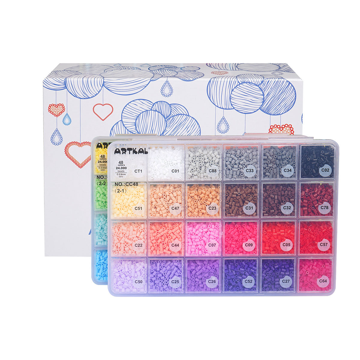 Artkal Mini Beads Deluxe 48 Colours Set