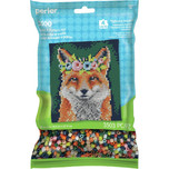 Perler Floral Crown Fox  Pattern Bag
