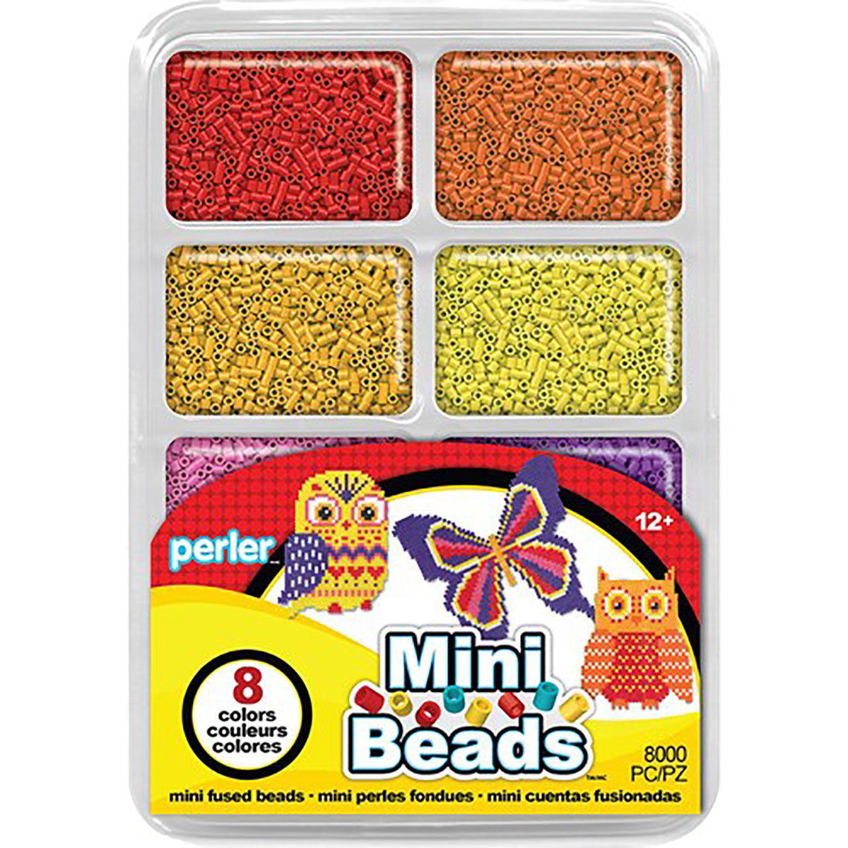 Perler Mini Bead Tray Warm Colors 8000