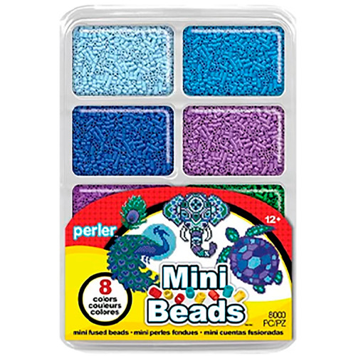 Perler Mini Bead Tray Cool Colors - 8000