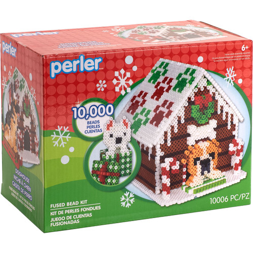 Perler 3D Doghouse Gingerbread