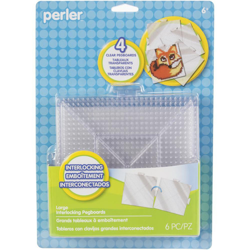 4 Pack - Perler Large Interlocking Square Pegboards