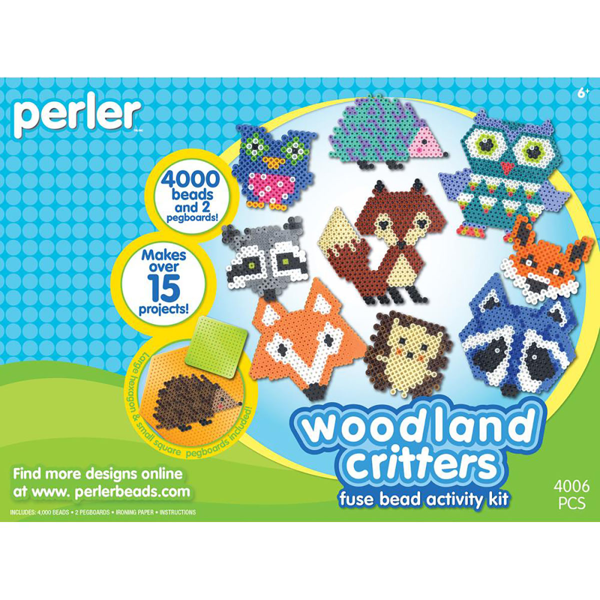 PERLER Fused Bead Kit-Woodland Critters