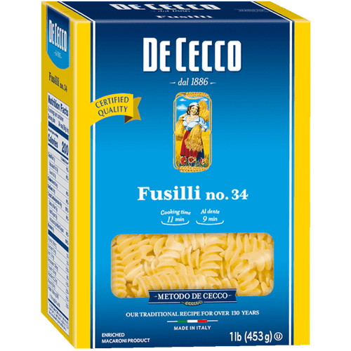 imported fusilli pasta