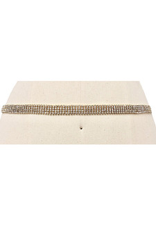 Belt: Gold Silver Rhinestone