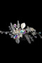 Hair Accessory: Flexible Silver AB Crystal and Rhinestone Flower Hair Vine