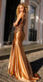 The Carmen Stretch Satin Fitted Beaded Dress
