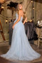 Michelle Beaded Glimmer Dress with Detachable Overskirt