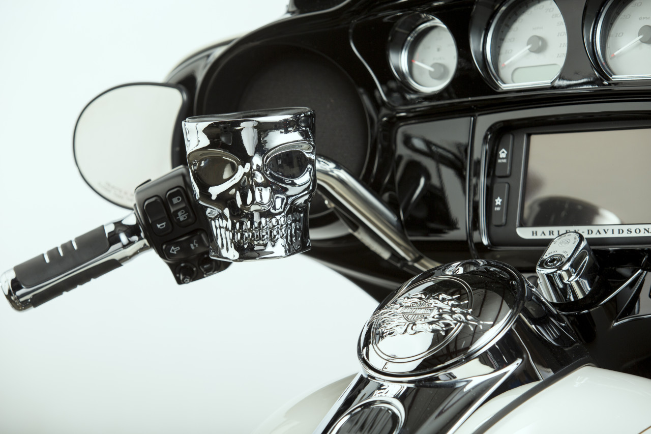 The Skull Kustom Kaddy Chrome Perch Mount