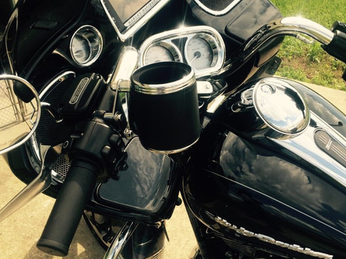 Kustom Kaddy Leather and Chrome  Perch Mount