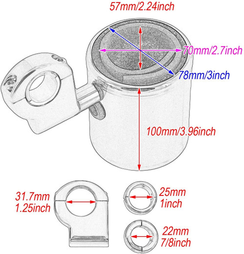 Kruzer Kaddy White with Chrome Clamp Mount