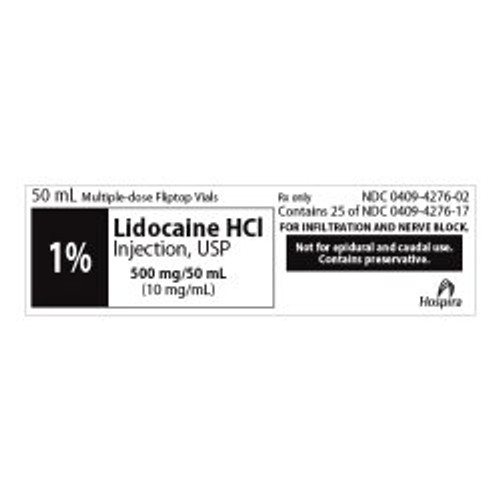 Lidocaine HCl 1%, 10 mg / mL Injection Multiple Dose Vial 50 mL - mckesson-239936-PK