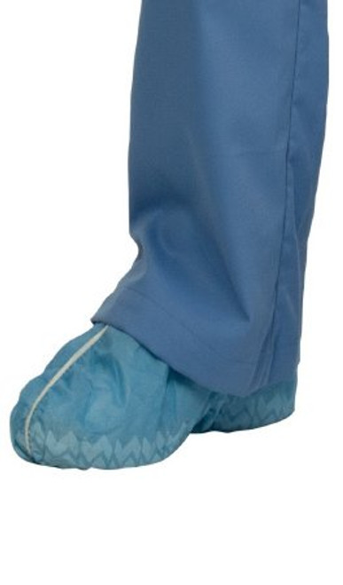 Shoe Cover PremierPro™ One Size Fits Most Shoe High Nonskid Sole Blue NonSterile