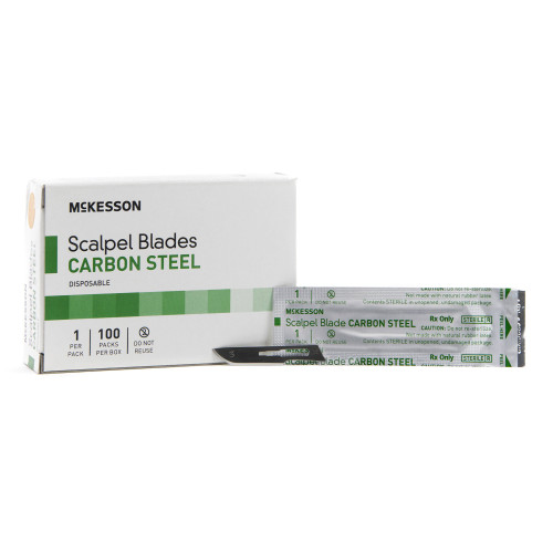 Surgical Blade McKesson Brand Carbon Steel No. 10 Sterile Disposable Individually Wrapped