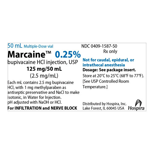 Marcaine™ Bupivacaine HCl 0.25% Injection Multiple-Dose Vial 50 mL