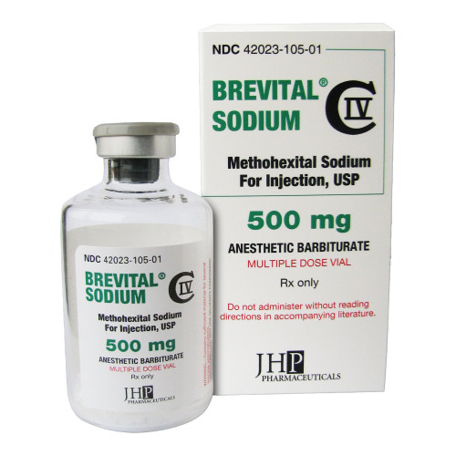 Brevital® Methohexital Sodium 500 mg / 50 mL Injection Multiple-Dose Vial 50 mL CIV