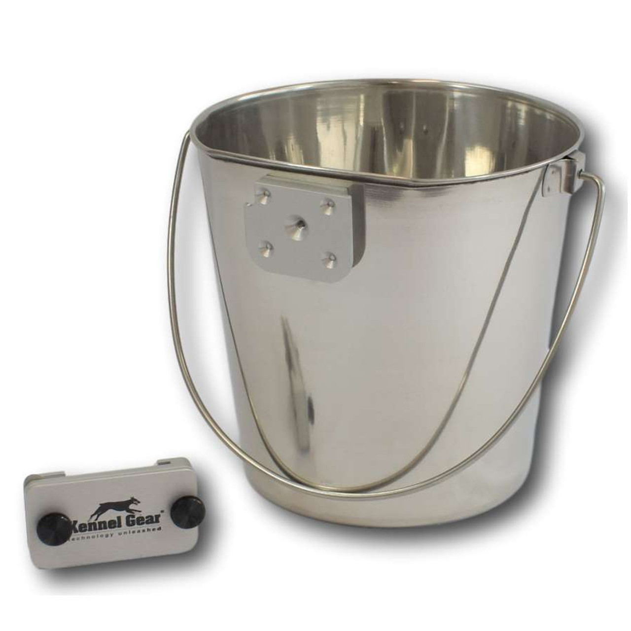 4 Quart Flat Sided Stainless Steel Pail with Hook, Flat-Sided Stainless  Steel Pails
