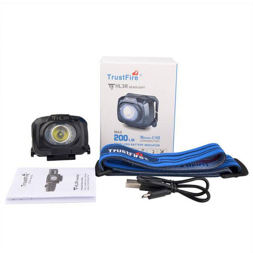TrustFire HL3R Micro USB Rechargeable Head Light 200LM
