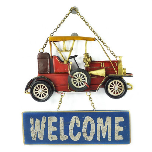Vintage Style Car Welcome Sign