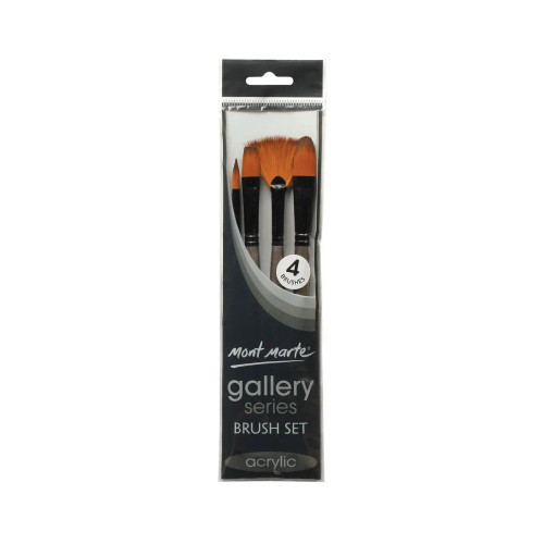 4-Pack Gallery Quality Acrylic Brushes