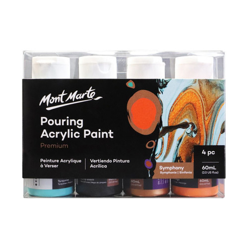 Pouring Acrylic Paint Set Premium 4pc x 2oz - Symphony