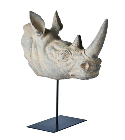 Rhino Head Statue