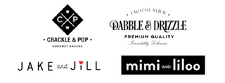 Crackle & Pop, Dabble & Drizzle, Mimi & Liloo, Jake & Jill Logo