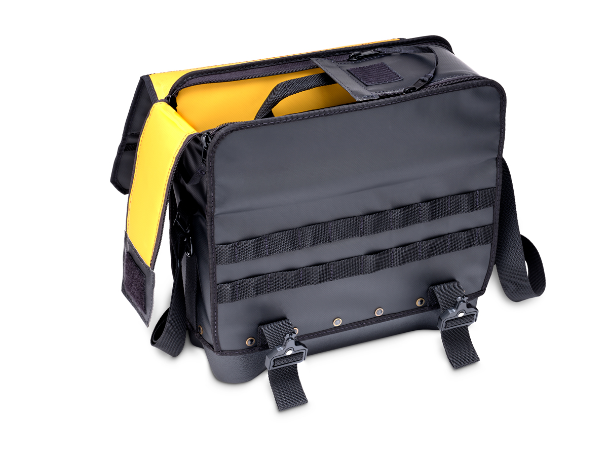 Custom soft sewn cases with equipment in a professional field service setting — OEM-manufactured soft carrying cases by Platt Cases