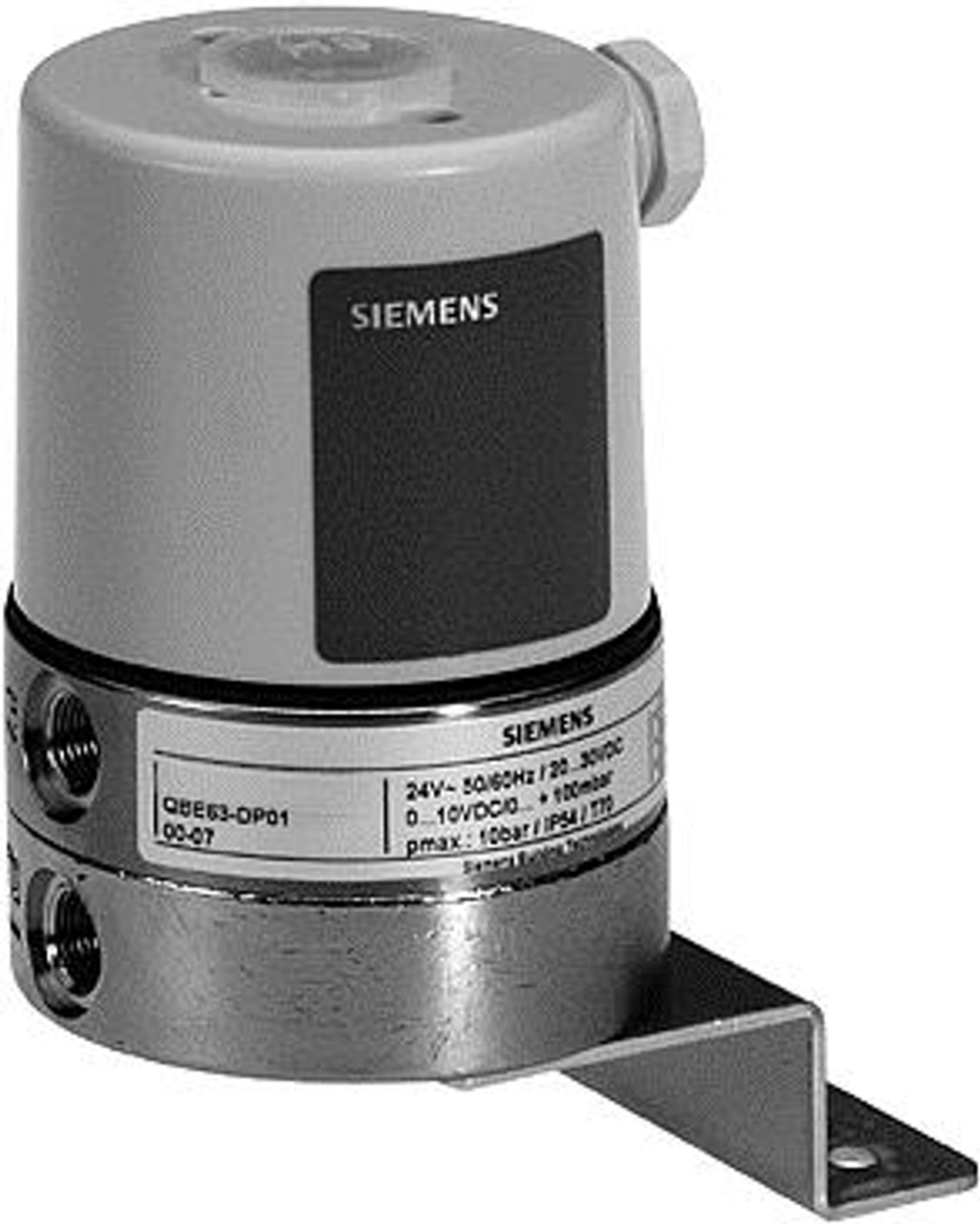 Siemens QBE63-DP1 Differential pressure sensor for liquids and gases (DC 0Ã¢â‚¬Â¦10 V) 0Ã¢â‚¬Â¦100 kPa