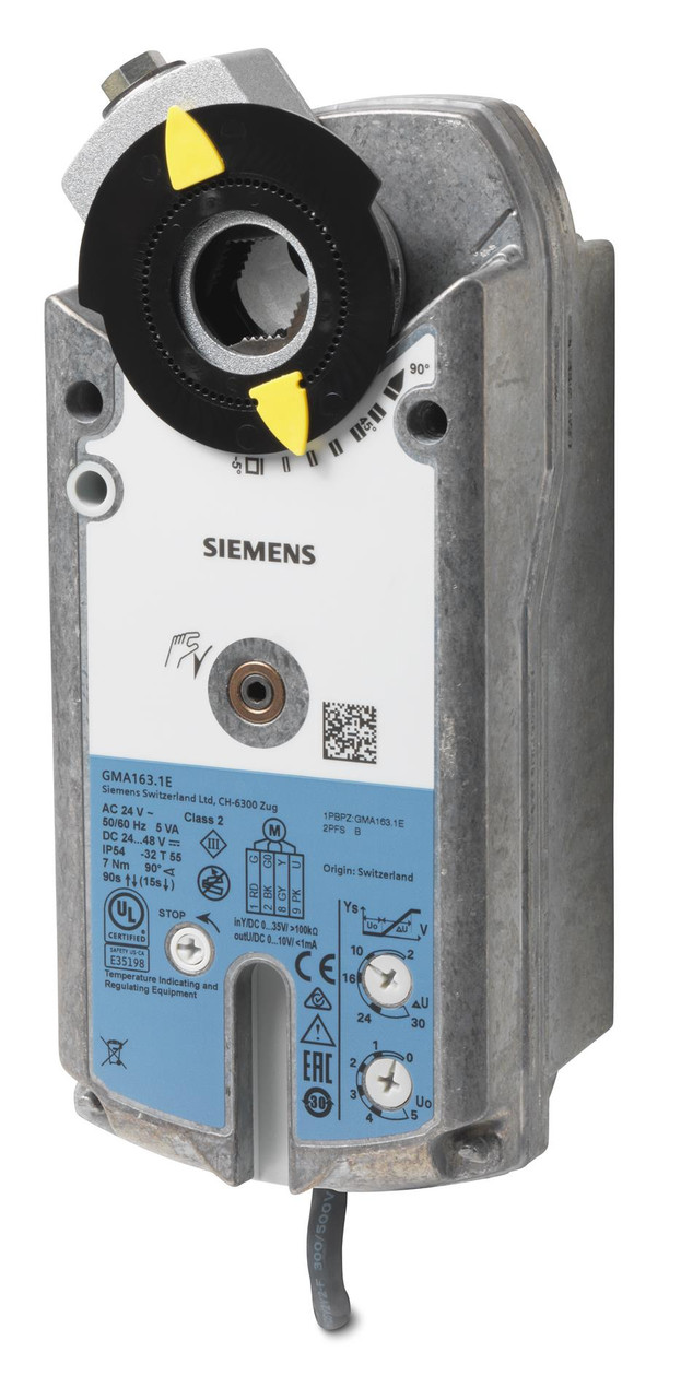 Siemens GMA163.1E Rotary air damper actuator