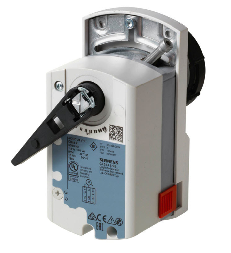 Siemens GLB161.1E, S55499D270 Rotary air damper actuator