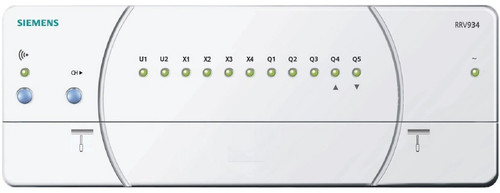 Multicontroller RF-based multicontroller for precontrol of up to 2 room groups or control of ventilation plant with up to 3 stages Siemens RRV934