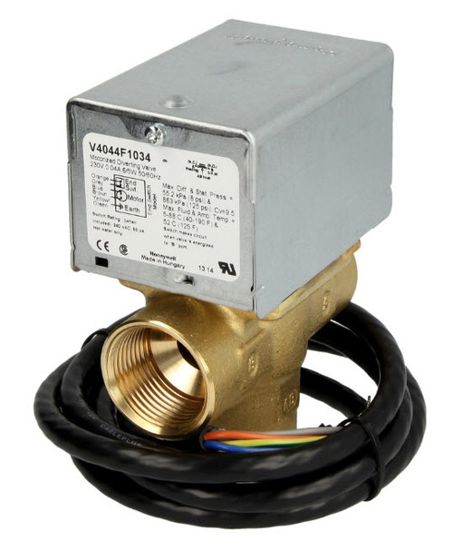 Honeywell V8044C1065B, Three-way zone valve 1" IT 24 V/50 Hz Honeywell V8044C1065B, Three-way zone valve 1" IT 24 V/50 Hz