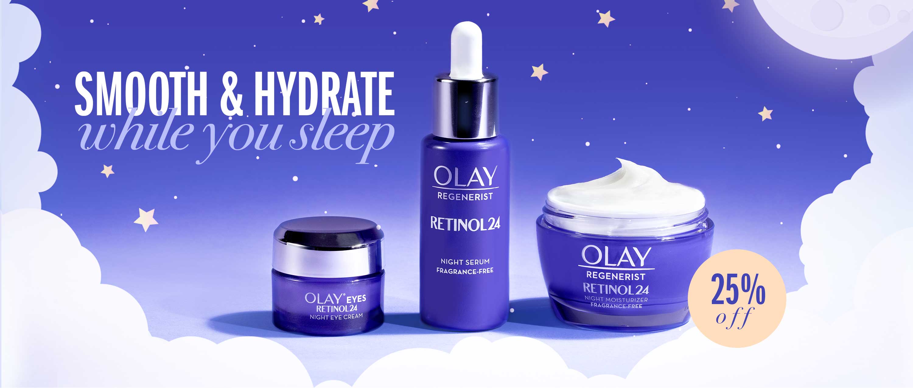 Smooth & hydrate while you sleep. Brighter smoother skin overnight with Olay Regenerist Retinol24 MAX. Smooth & hydrate while you sleep. Brighter smoother skin overnight with Olay Regenerist Retinol24 MAX.