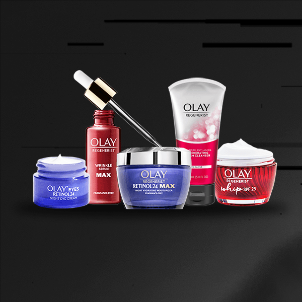 NEW Limited Edition Anti-Wrinkle Gift Set (day & night moisturizers, eye cream, serum, cleanser & beauty bag) floating on back background. Price $130.99.