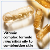 Ingredient image. Vitamin complex formula nourishes oily to combination skin
