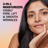 Model. 3 in 1 Moisturizer. Visibly firm, lift and smooth wrinkles.
