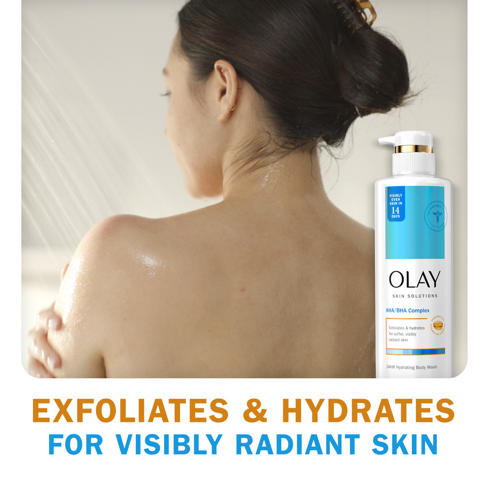 Olay Skin Solutions Body Wash with AHA/BHA Complex, 17.9 fl oz ...