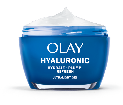 Hyaluronic Moisturizer jar. Hydrate, plump, refresh. Ultralight gel.