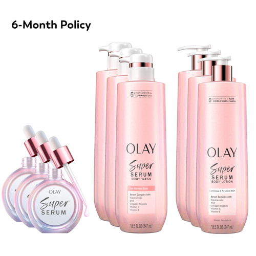 OLAY Skinsurance for Normal Skin bundle products with 'Standard Policy' text on the top left corner of the image