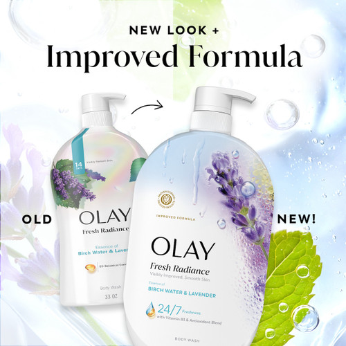 Fresh Radiance Body Wash old bottle design and new. New look plus improved formula.