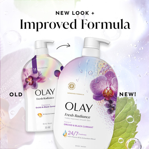 Fresh Radiance Body Wash old bottle design and new. New look plus improved formula.