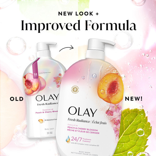 Fresh Radiance Body Wash old bottle design and new. New look plus improved formula.