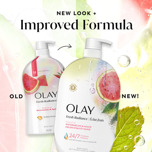 Fresh Radiance Body Wash old bottle design and new. New look plus improved formula.