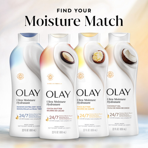 Find your match. 4 bottles Ultra Moisture body wash lineup