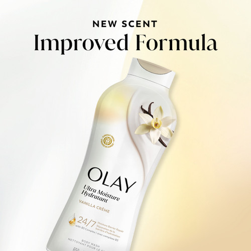 Olay Ultra Moisture Body Wash Vanilla Creme.  New scent, improved formula